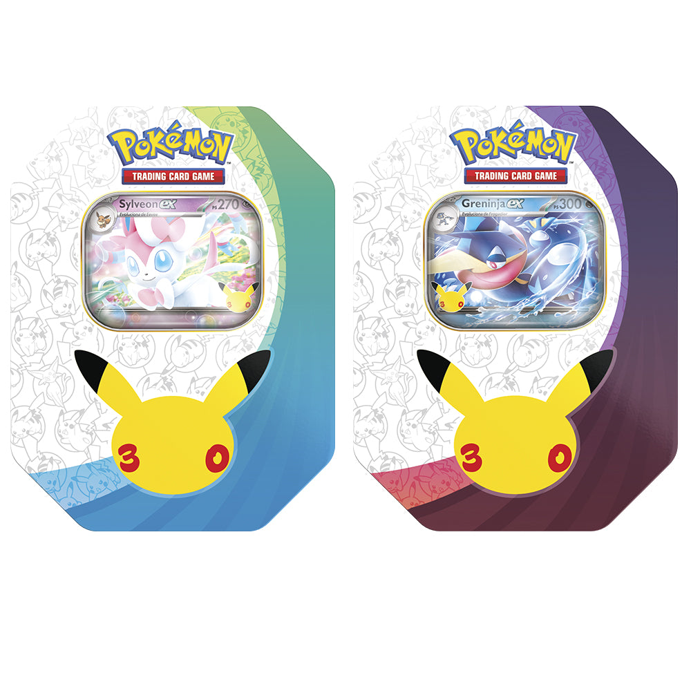 (RESERVA) Lata EX de cartas Pokemon 30 Aniversario (Castellano)