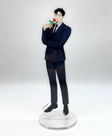 FIGURA ACRILICO STANDEE ROSAS & CHAMPÁN