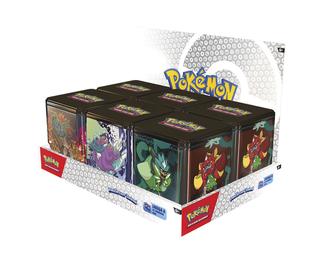 Lata juego cartas coleccionables Pokemon español surtido