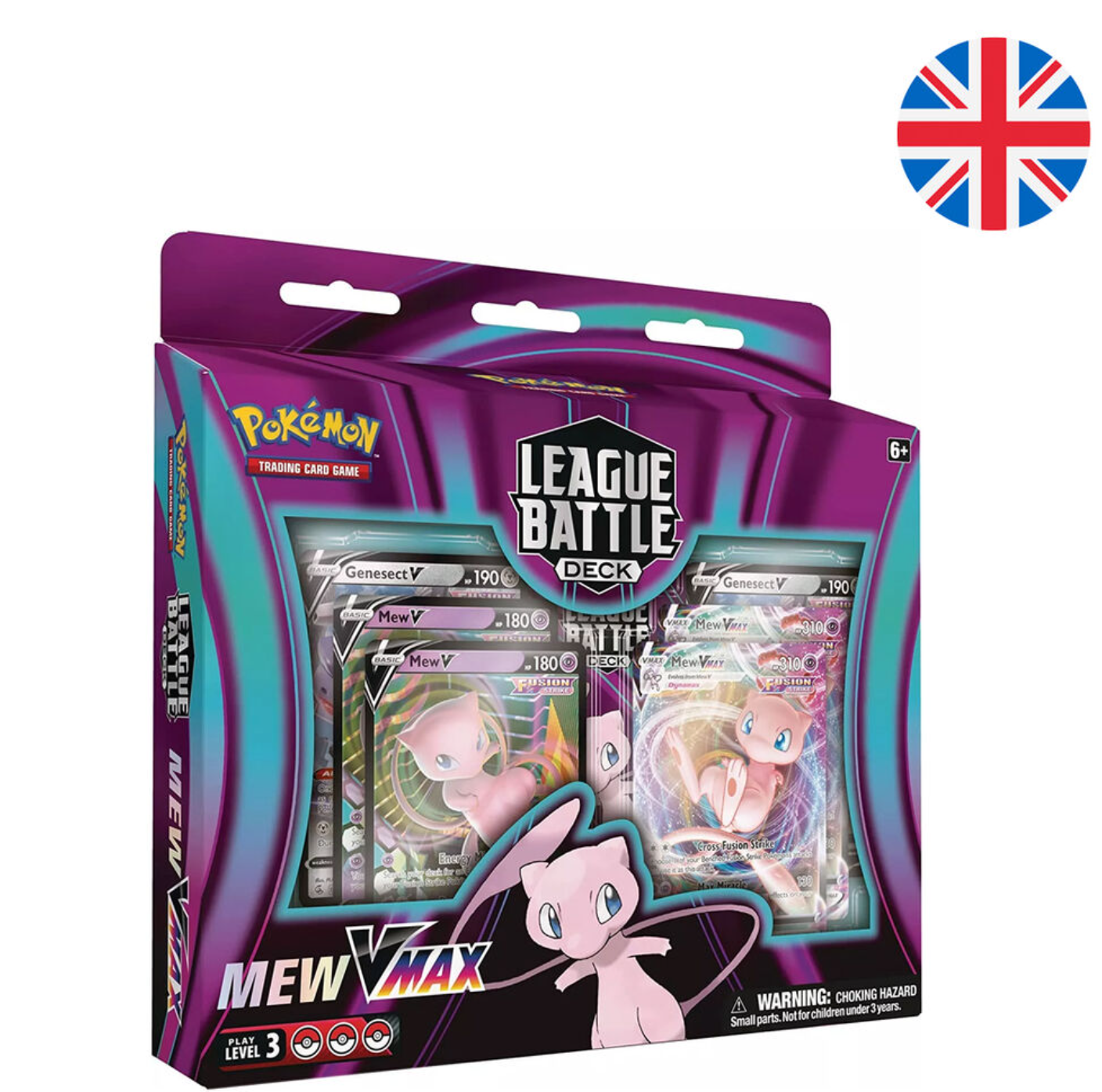 Baraja juego cartas coleccionables Mew VMax Pokemon ingles