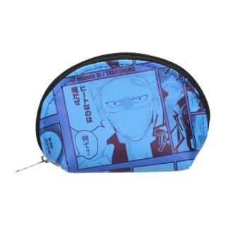 ESTUCHE PORTAMONEDAS MEGUMI Y TSUGUMI VIÑETA AZUL - UCHIWA ARECHI MANGA