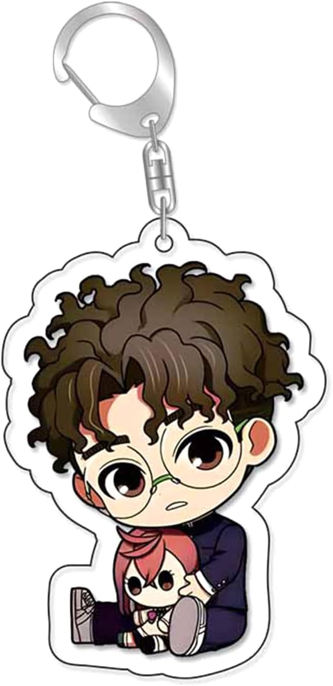 LLAVERO ACRILICO DANDADAN OKARUN CON MUÑECO