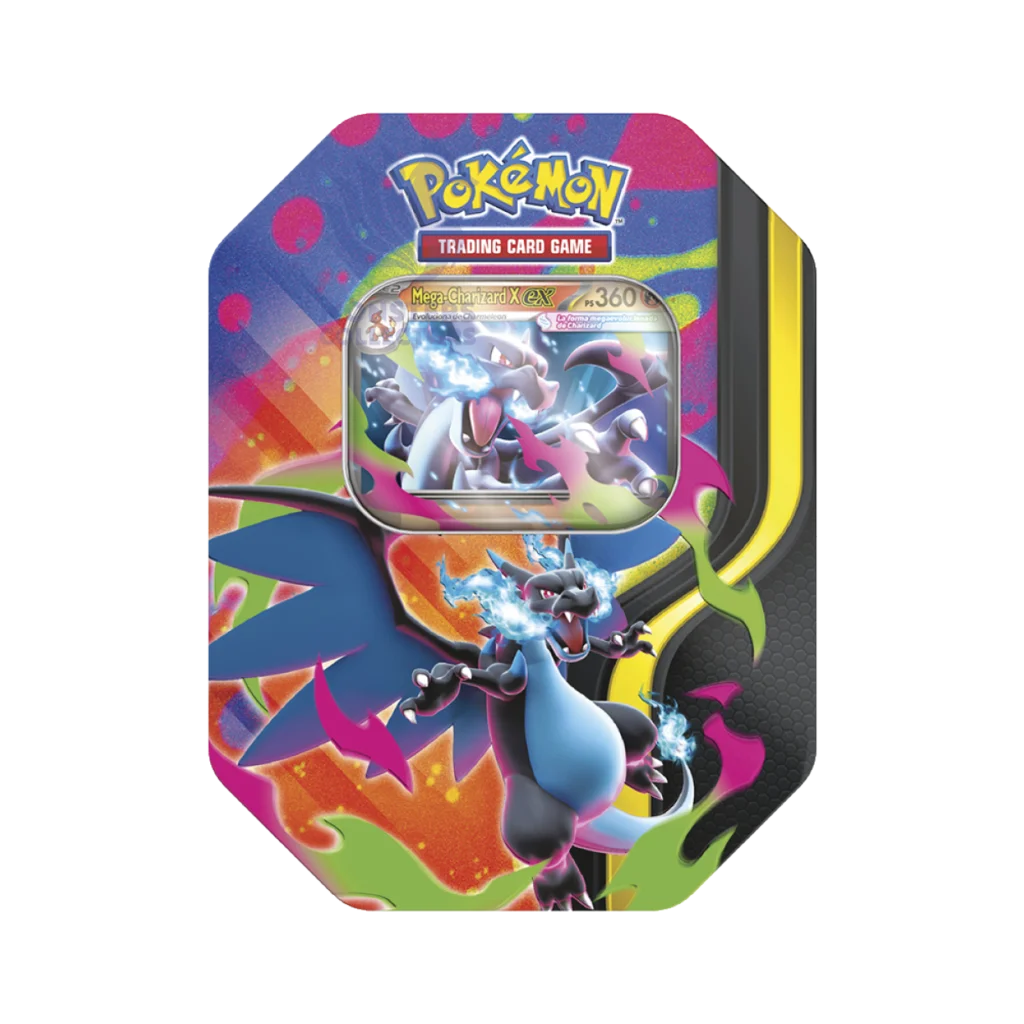 Lata Pokémon Mega Charizard X Fuegos Fantasmales Español