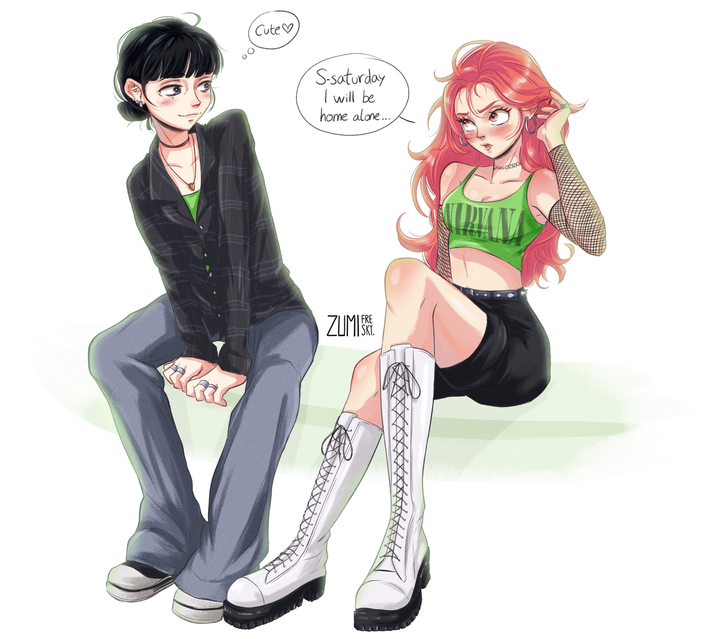 MITSUKI & AYA SENTADAS - ZUMIFRESKY