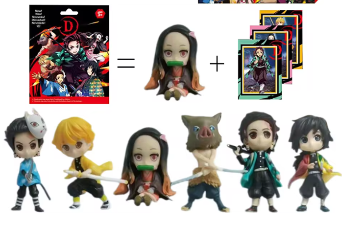 SOBRE SORPRESA FIGURA + CARTAS - KIMETSU NO YAIBA