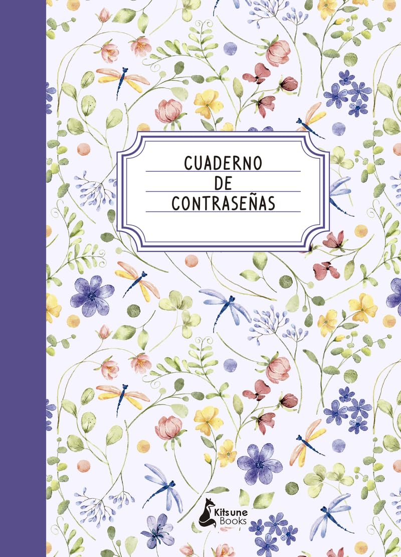CUADERNO DE CONTRASEÑAS, LILA - KITSUNE BOOKS