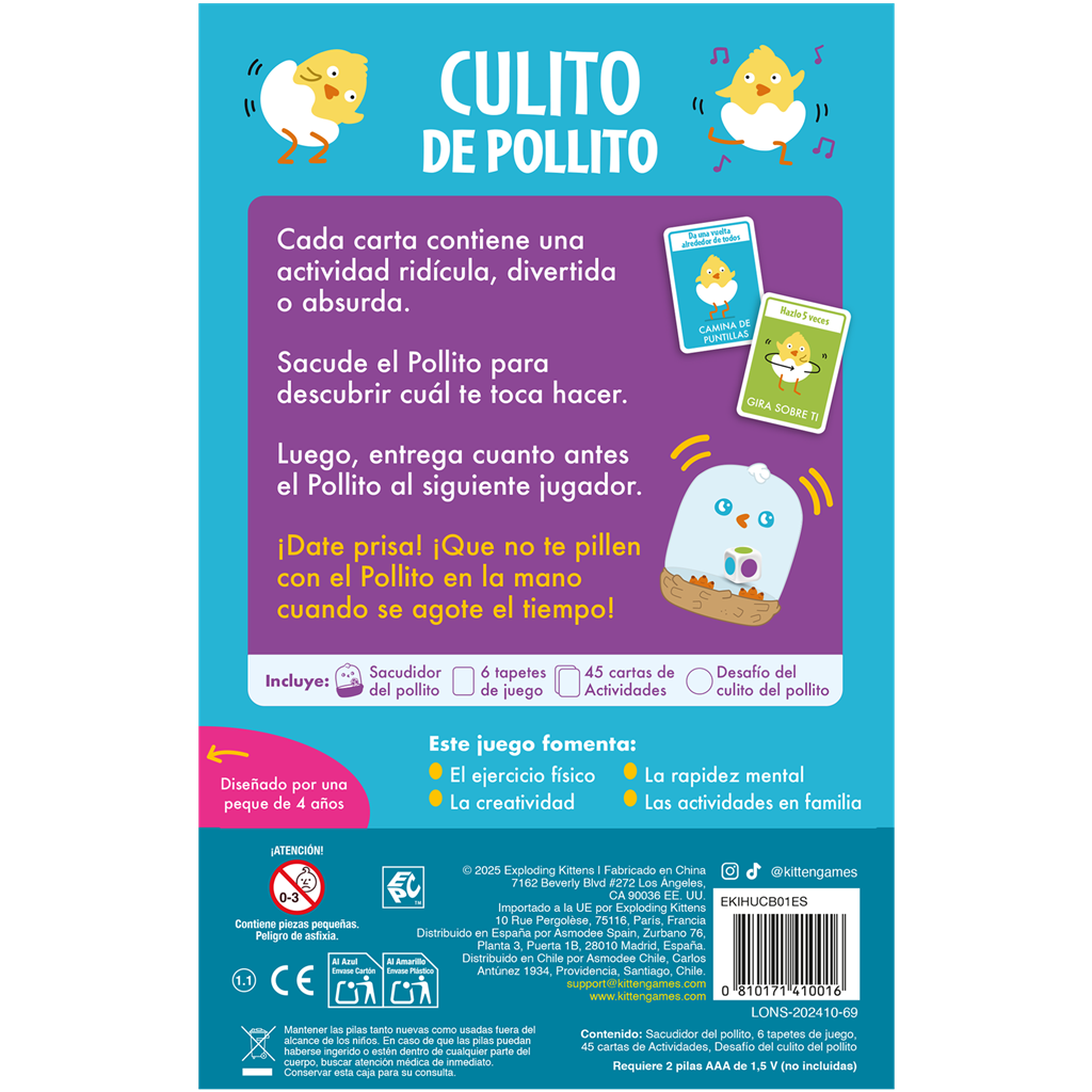 JUEGO DE MESA Culito de pollito