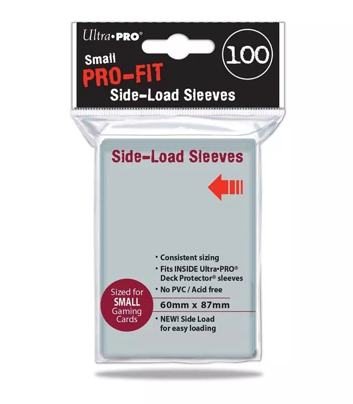 Fundas Small 60mm x 87mm Pro Fit Side Load Transparente (100 fundas) Ultra Pro.