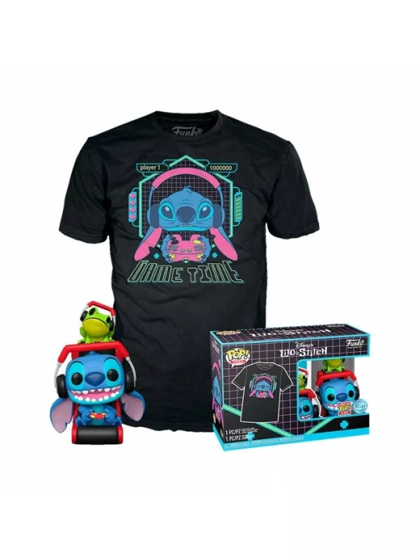 Funko POP & Tee Gamer stitch with frog - Lilo & Stitch