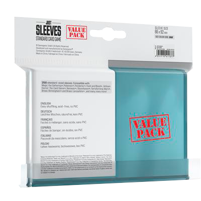 Just Sleeves Value Pack Clear (250) - GAMEGENIC