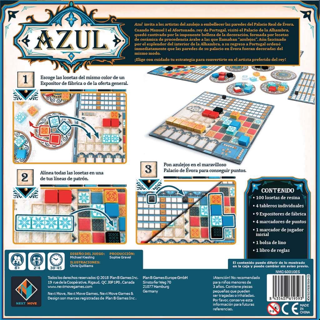JUEGO DE MESA AZUL