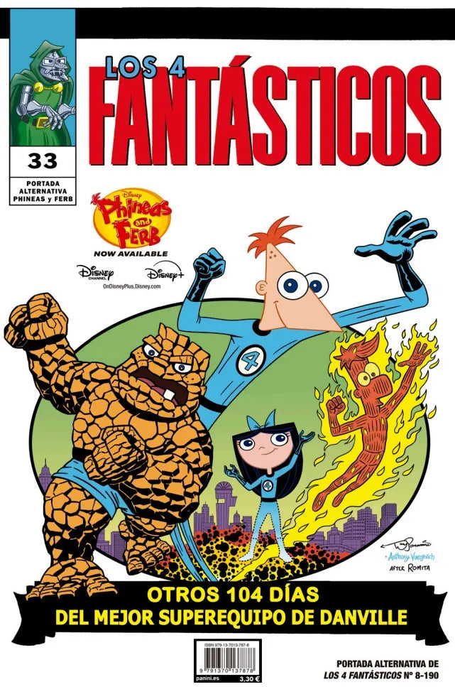 LOS 4 FANTASTICOS 08 ( PORTADA DISNEY FANTASTIC FOUR 11 ) - PANINI