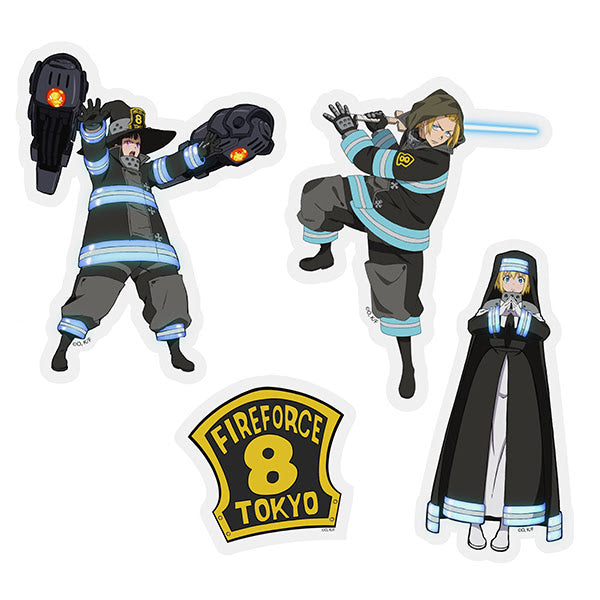 SET PEGATINAS FIRE FORCE