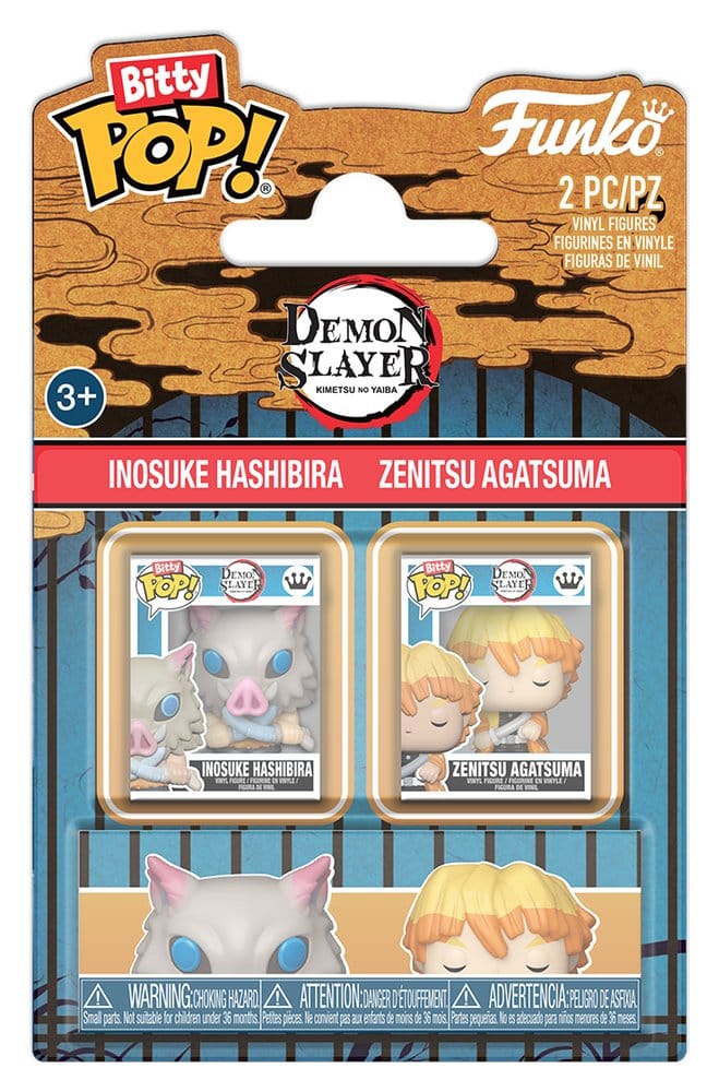 Demon Slayer: Kimetsu no Yaiba Bitty FUNKO POP! Vinyl Figuras Inosuke & Zenitsu 2 cm