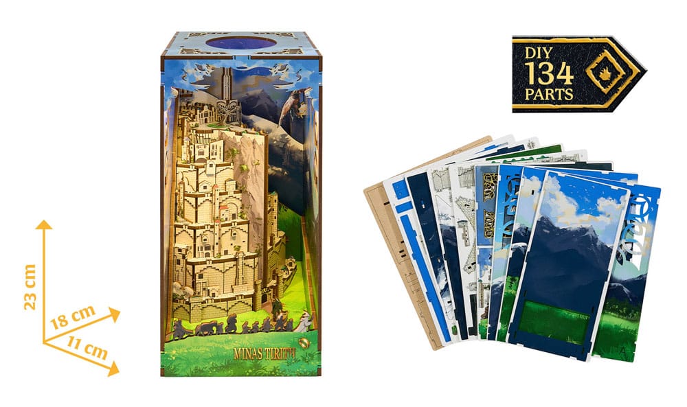 El Señor de los Anillos Maqueta Book Nook Tiny Adventures Minas Tirith 23 cm