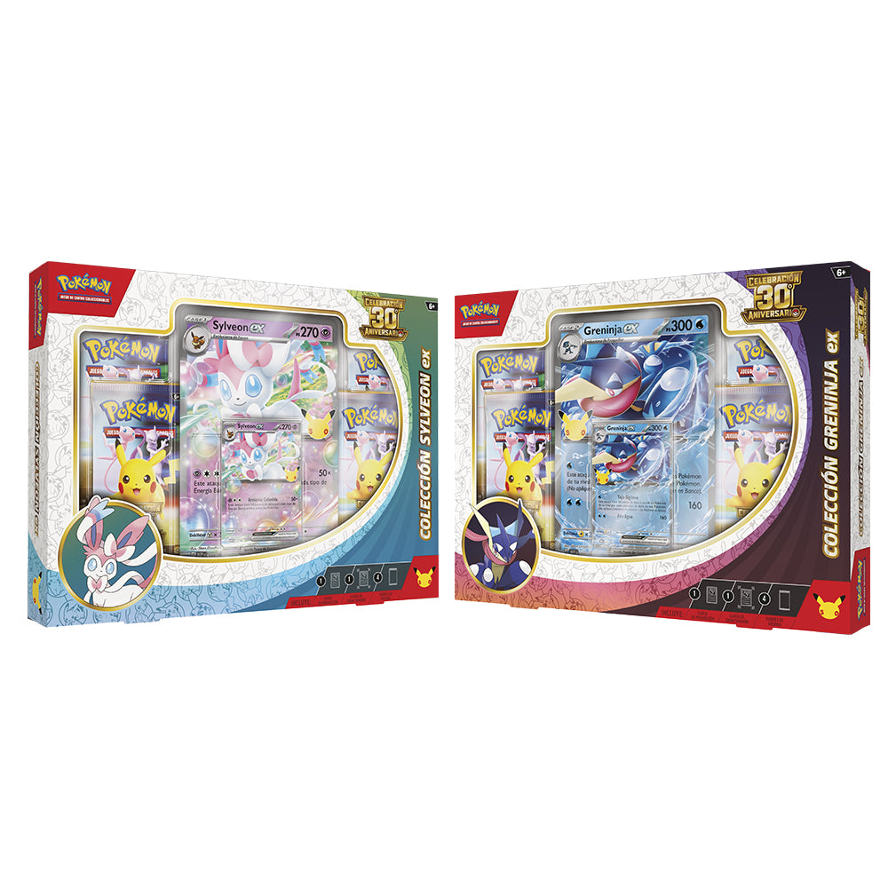 (RESERVA) Caja EX de cartas Pokemon 30 Aniversario (Sylveon - Greninja) (Castellano)