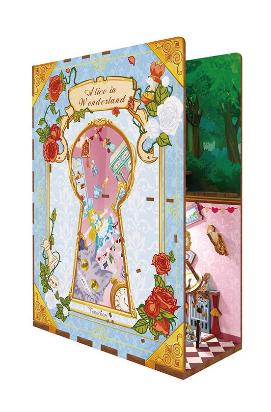 MAQUETA BOOK NOOK CON LUZ ALICIA PAIS DE LAS MARAVILLAS