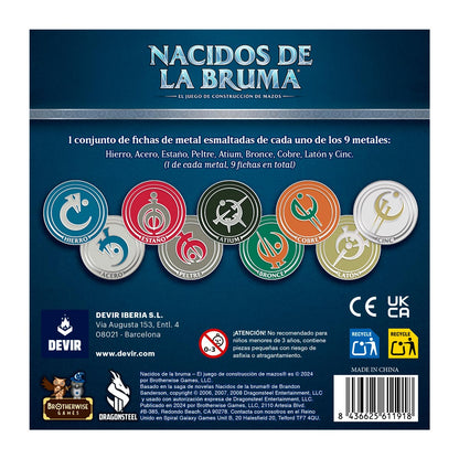 JUEGO DE MESA Nacidos de la Bruma - Fichas de Metal