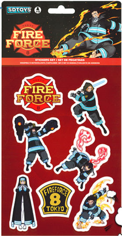 SET PEGATINAS FIRE FORCE