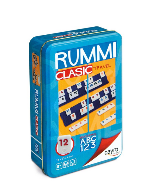 JUEGO DE MESA RUMMI CLASSIC TRAVEL METAL BOX