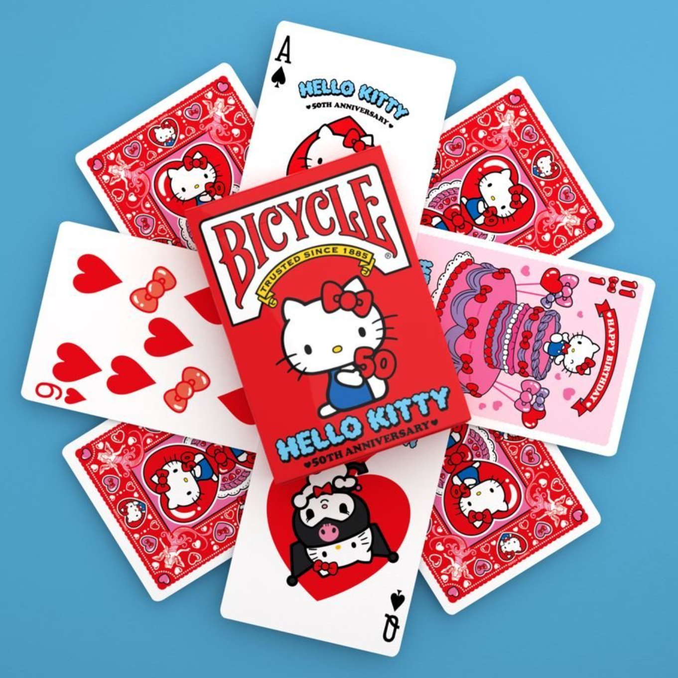 BARAJA BICYCLE HELLO KITTY 50TH ANNIVERSARY
