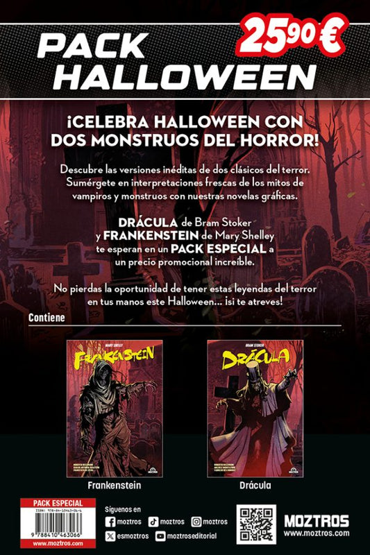 PACK HALLOWEEN - DRACULA & FRANKENSTEIN - MOZTROS