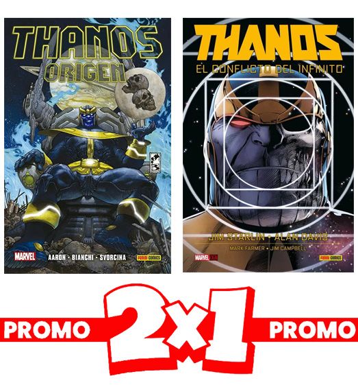 2X1 THANOS EL CONFLICTO DEL INFINITO + THANOS: ORIGENES - PANINI