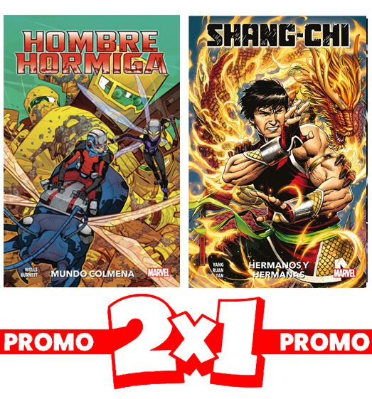 2X1 :HOMBRE HORMIGA. MUNDO COLMENA + SHANG-CHI 01 - PANINI