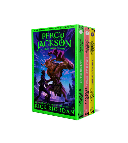Percy Jackson y los dioses del Olimpo (estuche con: El ladrón del rayo|El mar de los monstruos|La maldición del Titán) - RICK RIORDAN (SALAMANDRA INFANTIL)