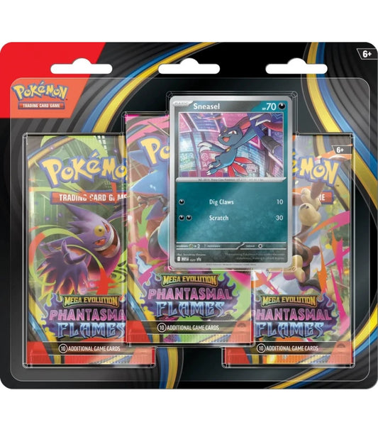 Blíster de 3 sobres Pokemon de Fuegos Fantasmales - Sneasel - POKEMON TCG (ESPAÑOL)