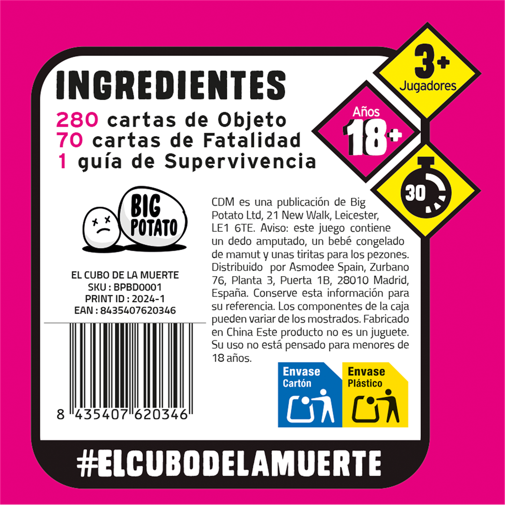 JUEGO DE MESA El Cubo de la Muerte