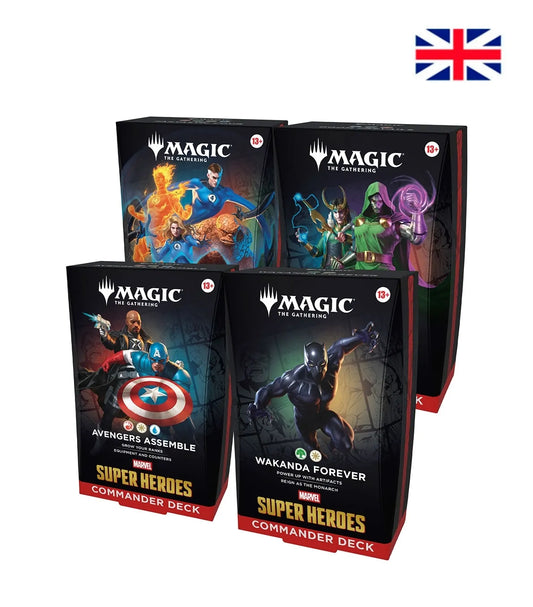 (PREVENTA) Commander Display (4 mazos) Marvel Super Heroes Inglés - Magic The Gathering