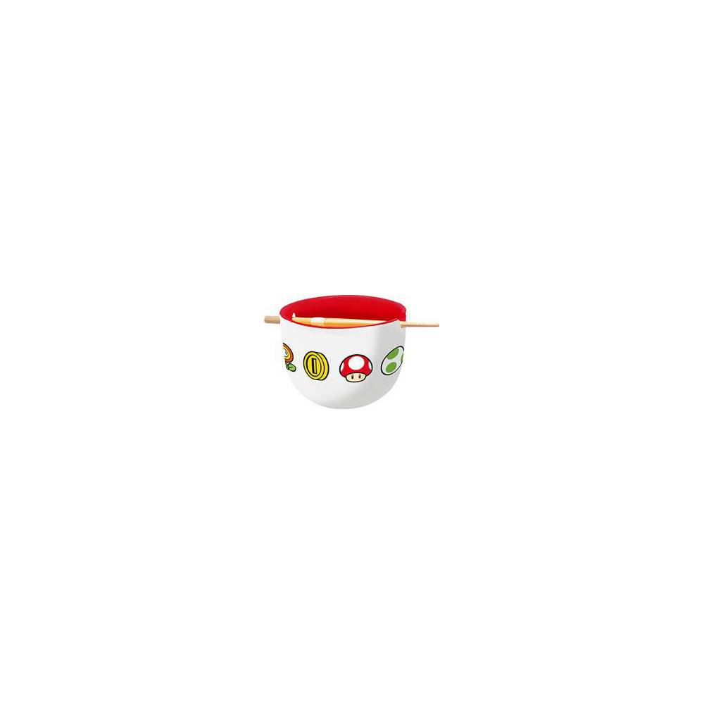 CUENCO DE RAMEN CON PALILLOS 450ML - SUPER MARIO