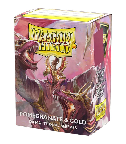 Fundas Standard 25th Special Edition: Pomegranate/Gold (100 Unidades) - Dragon Shield