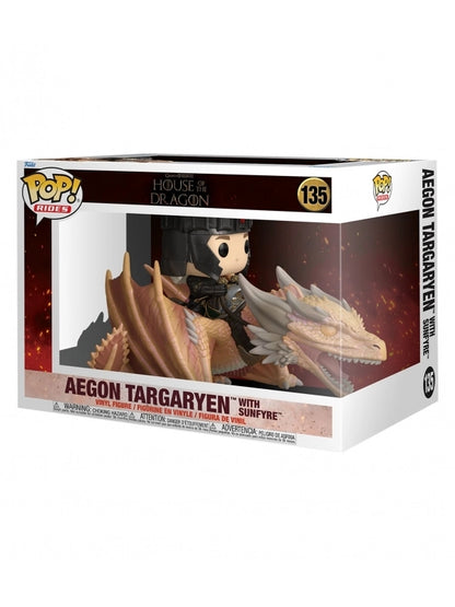 Funko POP! Ride Aegon Targaryen With Sunfyre - Juego de Tronos La Casa del Dragón