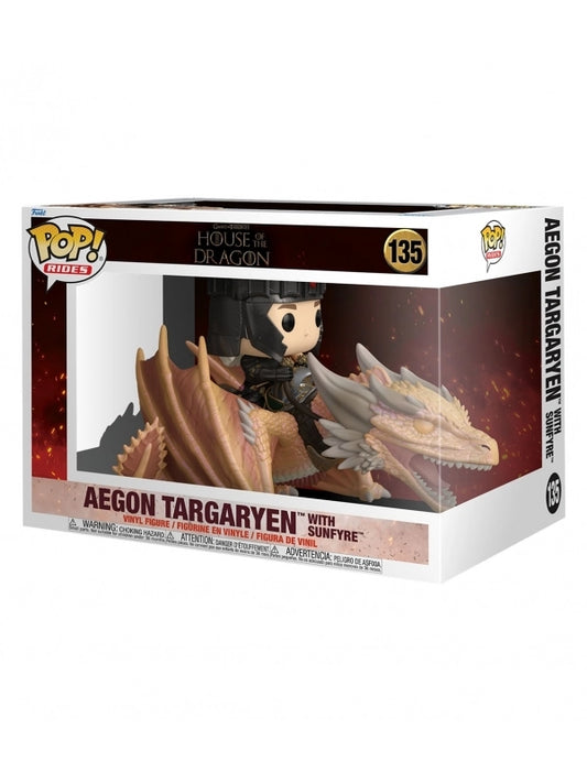 Funko POP! Ride Aegon Targaryen With Sunfyre - Juego de Tronos La Casa del Dragón