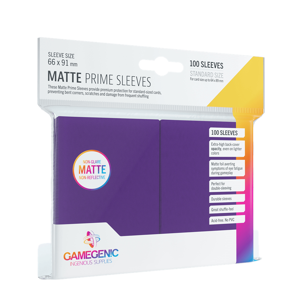 Pack Matte Prime Sleeves morado (100) - GAMEGENIC