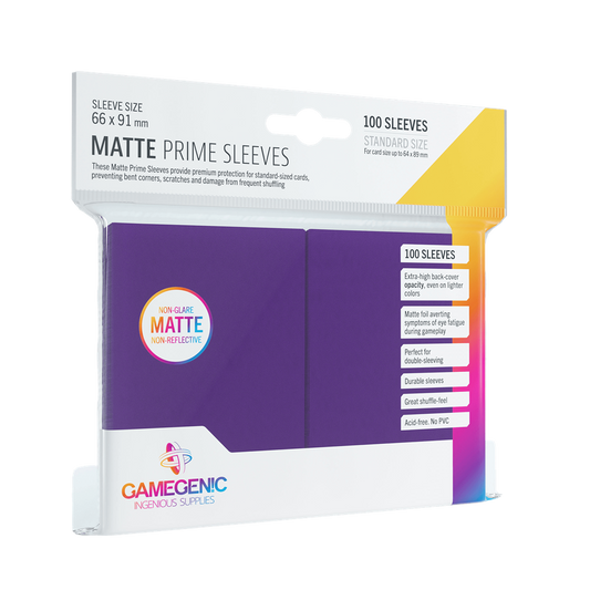 Pack Matte Prime Sleeves morado (100) - GAMEGENIC