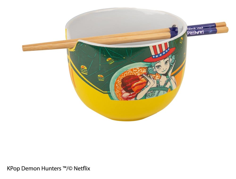 Las guerreras K-pop Bol de Ramen con Palillos Zoey Hamburger