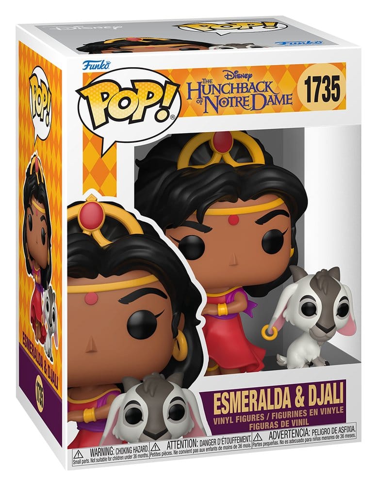 El jorobado de Notre Dame Figura FUNKO POP! Vinyl Esmeralda & Djali 9 cm
