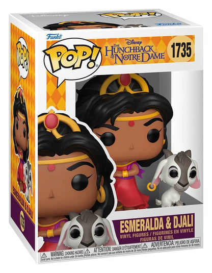 El jorobado de Notre Dame Figura FUNKO POP! Vinyl Esmeralda & Djali 9 cm