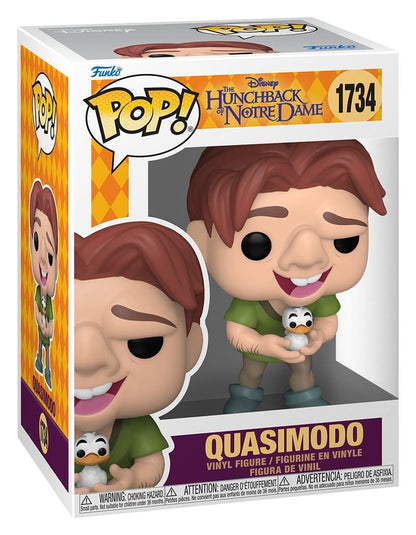 El jorobado de Notre Dame Figura FUNKO POP! Vinyl Quasimodo with Bird 9 cm