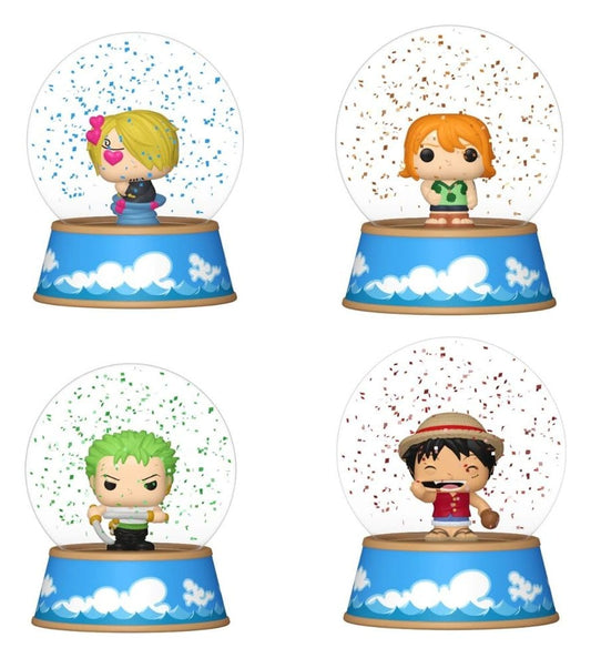 One Piece Mystery Minis Minifiguras 5 cm Expositor Glitter Globes PDQ FUNKO POP