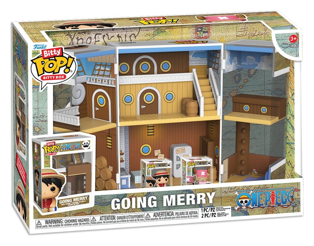 One Piece Bitty FUNKO POP! Bitty Box Expositor con 2 Figuras de vinilo Going Merry