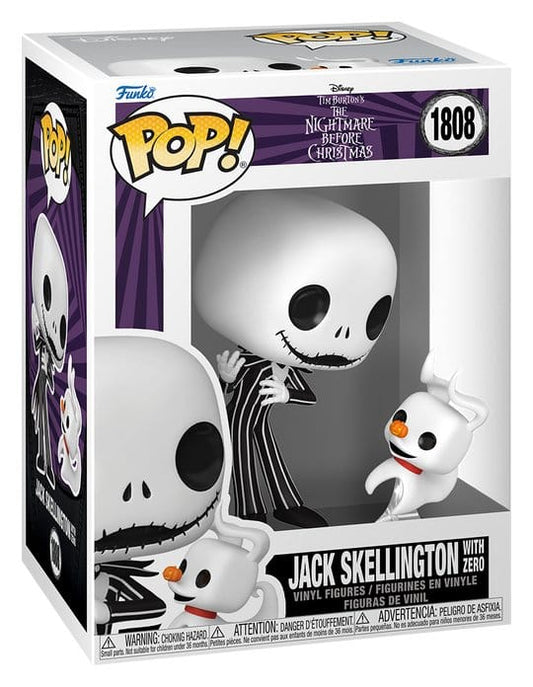 Pesadilla antes de Navidad Figura FUNKO POP! & Buddy Vinyl Jack & Zero 9 cm