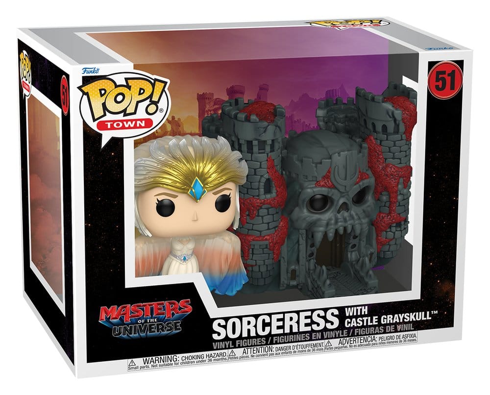 Masters of the Universe (2026) Figura FUNKO POP! Town Vinyl Sorceress w/Castle Grayskull 9 cm