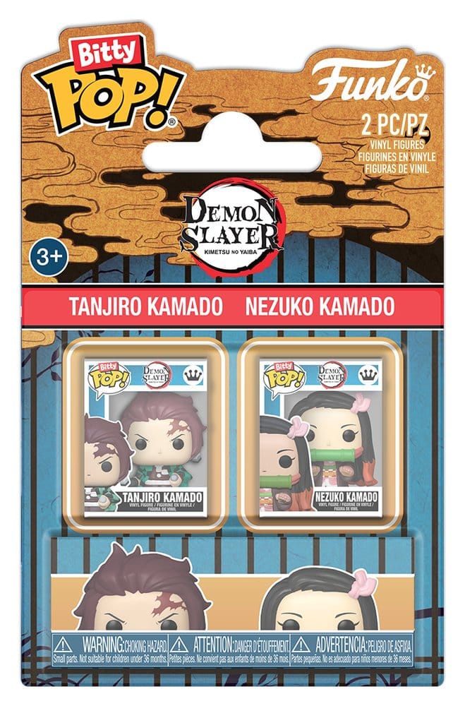 Demon Slayer: Kimetsu no Yaiba Bitty FUNKO POP! Vinyl Figuras Tanjiro & Nezuko 2 cm