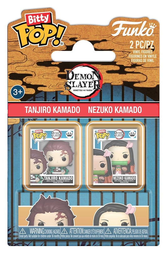 Demon Slayer: Kimetsu no Yaiba Bitty FUNKO POP! Vinyl Figuras Tanjiro & Nezuko 2 cm