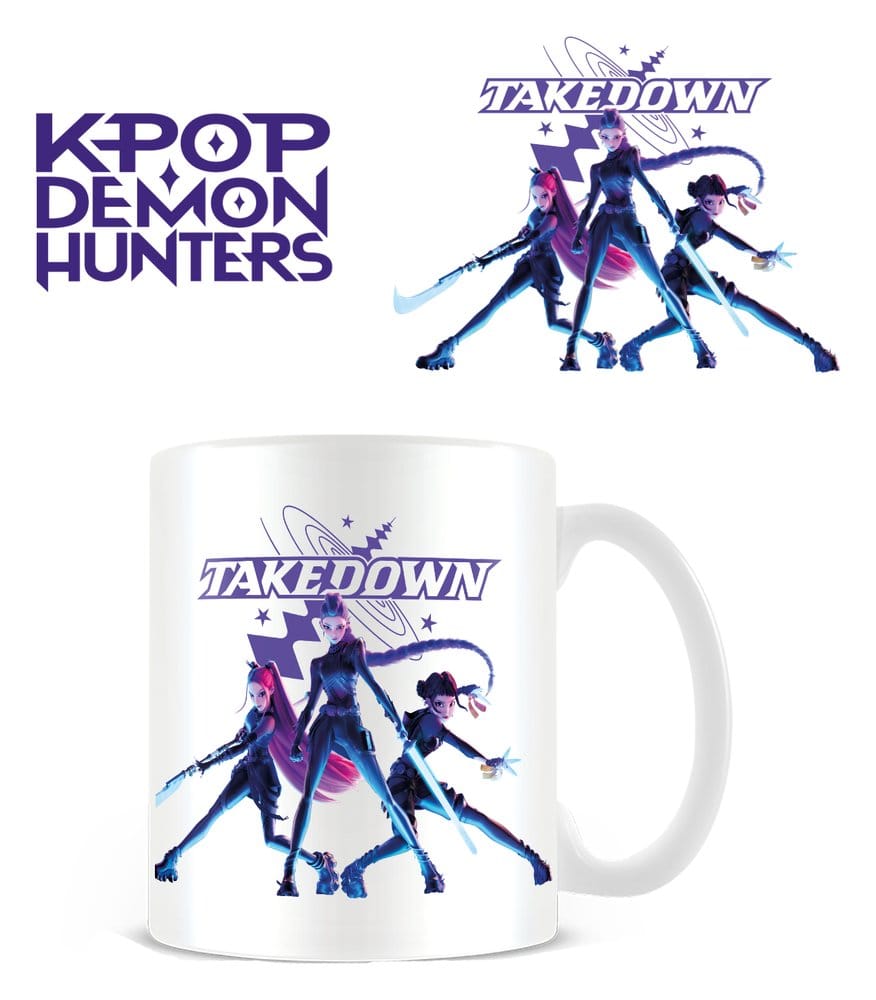 Las guerreras K-pop DEMON HUNTERS Taza Takedown White