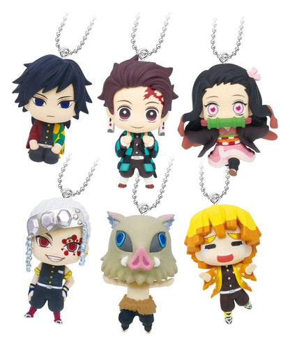 Demon Slayer: Kimetsu no Yaiba Llaveros Swing Danglers 3 cm Mystery Capsule Expositor BLIND BOX